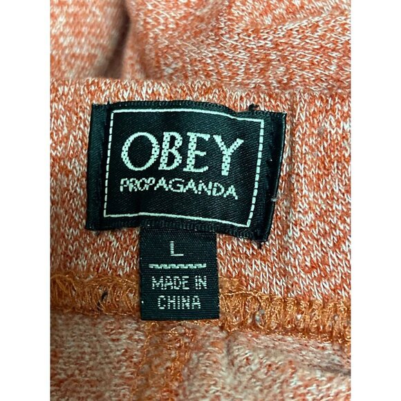 Obey Propaganda Men's Burnt Orange Casual Sweatpants Size Large Athletic Street - Picture 8 of 10